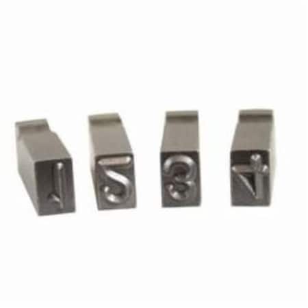 C.H. Hanson Number Stamp Set, 9Piece, Character 0 To 9, 38 In Character Height, Alloy Steel, 27639 27639